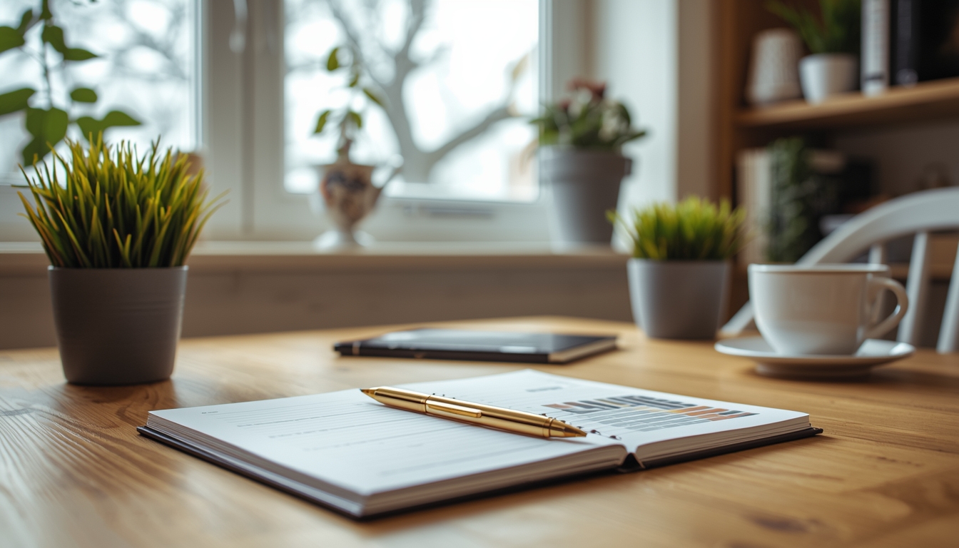 Morning planning scene paired with Steadythm planner on Quiphralkroz